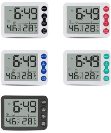 Buy Indoor Thermometer Hygrometer - Large Screen Temperature & Humidity Meter with Alarm Clock & Countdown Timer - Ideal for Kitchen & Home Use - Buy Online on GoSupps.com