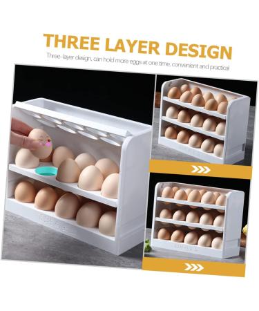 FUNOMOCYA Egg Storage Box Clear Stand Egg Tray for Refrigerator Household Egg Organizer Dedicated Fresh Box - Buy Online on GoSupps.com