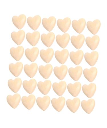 Ibasenice 150 pth log color peachherz unfinished heart wood pearls unfinished loose pearl heart spacer pearls pearls for jewelry production land decorations homemade child lotus tree wood