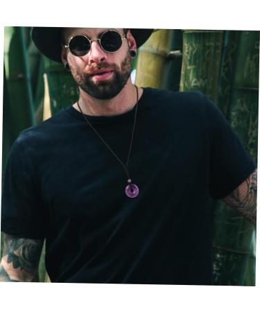Magiclulu 2-in-1 Necklace | Men & Women Jewelry with Safety Buckle | Violet Crystal & Tender Stone Design - Buy Online on GoSupps.com