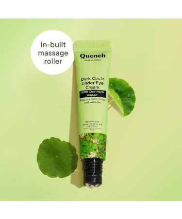 Quench Korean Dark Circle Under Eye Cream with Cooling Massage Roller | Enriched with Cica Herb Repair & Korean Ginseng | Reduces Puffiness & Fine Lines | Brightens Under Eye | Made in Korea (15ml) - Buy Online on GoSupps.com
