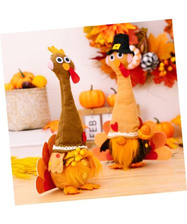 Alipis Dwarf Turkey Decor Ornament Thanksgiving Turkey Gnome Thanksgiving Stuffed Gnome Autumn Fireplace As Shown 1 35X6X5CM - Buy Online on GoSupps.com