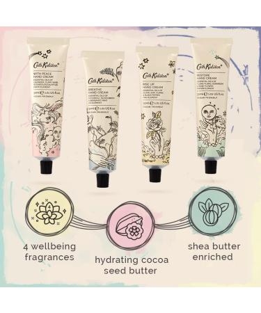 Cath Kidston Hand Cream Gift Set - Essential Oils & Shea Butter - Cruelty Free & Vegan - Travel Friendly Sizes - 4 x 30ml - Buy Online on GoSupps.com