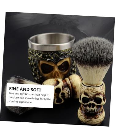 Minkissy Skull Beard Brush Set - Premium Brush with Bowl for Perfect Shaving & Grooming - Buy Online on GoSupps.com