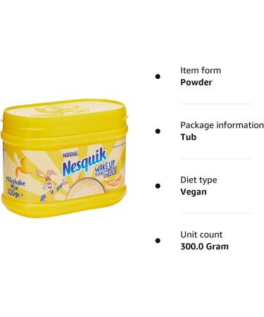 Nesquik Banana Milkshake Mix 300g - Delicious and Refreshing Drink - Buy Online on GoSupps.com