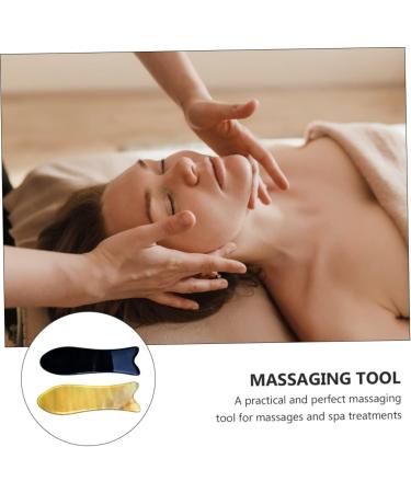 Lurrose 2ST Sha Sha Fish Shape Roll Rod - Reflex Zone Massage Spa Tool Traditional Scratching Board & Skin Care Massager - Buy Online on GoSupps.com