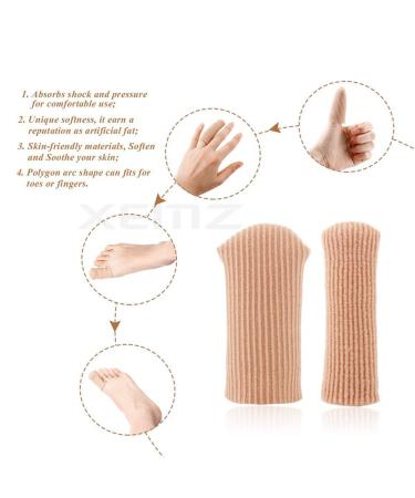 2 Pcs Gel Toe Caps - Pain Relief Protectors for Corns, Calluses, and Hammer Toes - Moisturizing Fabric Cushion Separators - S Size - Buy Online on GoSupps.com