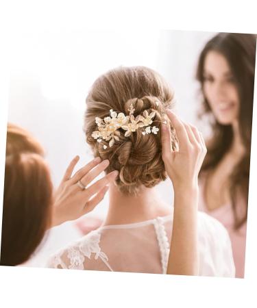 Beatifufu 1 Set Wedding Hair Comb Bridal Headdress Flower Hair Pin Wedding Headdress Bridal Headpiece Bridal Hair Accessories Wedding Hair Accessories Flower Hair Comb Flower Leaf Hair Comb - Buy Online on GoSupps.com