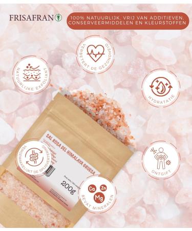 FRISAFRAN Pink Himalayan Salt Coarse 500g Himalayan salt Pink Himalayan Salt coarse pink Himalayan salt Coarse Pink Himalayan Salt Organic Pink Himalayan Salt for salt mill - Buy Online on GoSupps.com