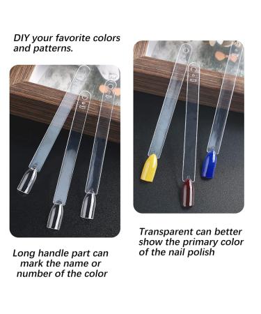 300 PCS Transparent Nail Pattern Pop Sticks - Fan-Shaped Color Display Tips with 6 Metal Rings | Ideal for Nail Studios & Beginners - Practice & Perfect Your Nail Art - Buy Online on GoSupps.com