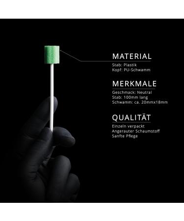 Mouth Care Sticks - 250 pcs Polypropylene 100mm Neutral Taste Green Head - Hygienically Packaged for Optimal Oral Hygiene - Buy Online on GoSupps.com