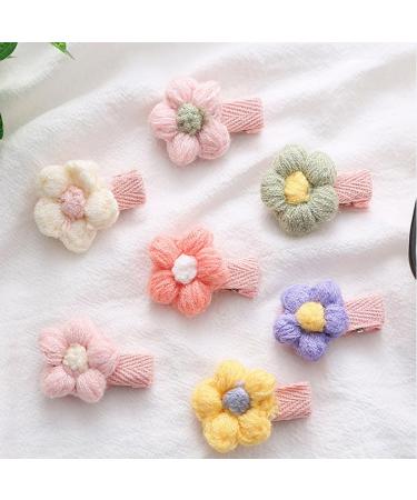 Baby Hair Clips 14 Pcs Plush Flower Hairpin Fully Lined Barrettes Alligator Clips For Baby Girls Flower Hair Clips Cute Hairpins Hair Accessories For Newborn Infants Girls Toddlers Teens - Buy Online on GoSupps.com