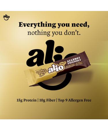Alio Cookie Dough Protein Bars - Allergen-Free Vegan Gluten-Free High Protein Low Calorie 12 Bars Box - Buy Online on GoSupps.com