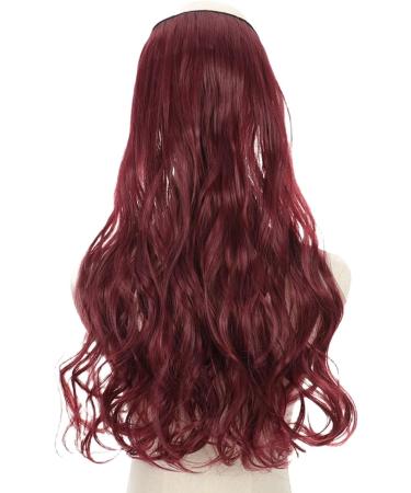 prinfantasy Cruly Hair Extension Fiber Line Metal buckle Adjustable Invisible Long Wavy Seamless NO Clips in 22inches Hairpiece for Gift Daily Party Cosplay Use MW237 GBMW237 22 inch - Buy Online on GoSupps.com