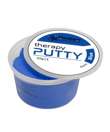 Playlearn Therapy Putty Firm Resistance Squeezable Non-Toxic Hand Exercise Colour Coded Blue for Adults & Children 57g (2oz) Tubs Blue - Firm