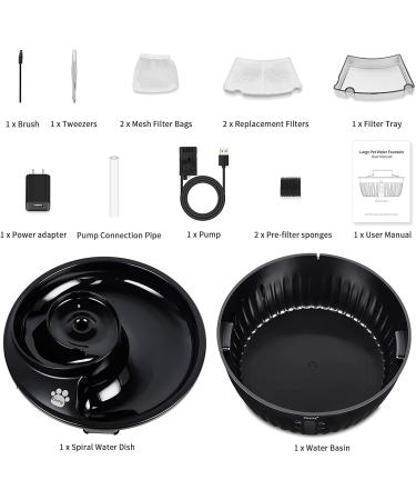 Kastty 195oz/6L Dog Water Fountain Premium Large Pet Water Fountain Ultra Quiet BPA-Free Cat Fountain  Safe Smart Pump& Triple Filtration  2 Filter Sets  Ideal for S-L Dogs and Multi-Pet Families Black - Buy Online on GoSupps.com