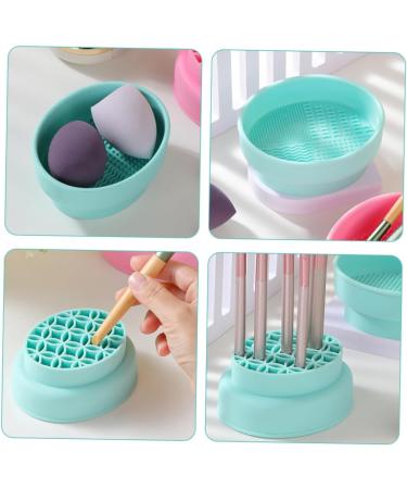 DOITOOL Makeup Brush Scrubber Mat Brush Cleaning Bowl for Makeup Tool Makeup Sponge Cleaner Cleaning Bowl for Makeup Brush Makeup Brush Cleaning Pad Silica Gel Brush Pad Make up - Buy Online on GoSupps.com