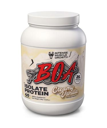BOA Isolate Protein with Vitamin B6 and Zinc - Low-Sodium Whey Protein Isolate 25g of Protein per Scoop - (Creamy Vanilla - 40 Servings)