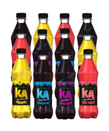 Sparkling Fruit Punch Pineapple Black Grape & Karibbean Kola Soda Flavoured Drinks Pack PM 1 500ml (Pack of 12 (Full Box) Random Mixed) Random Mixed Pack of 12 (Full Box)