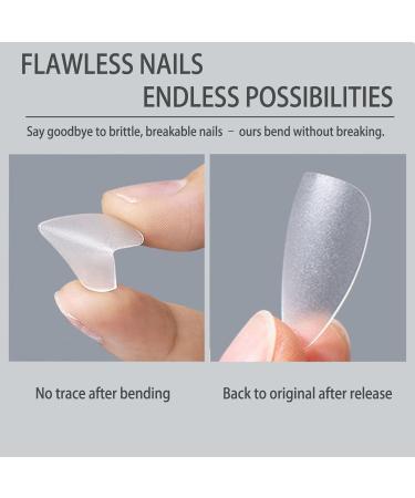 240pcs Short Almond Shaped Nail Tips Clear Soft Gel Full Coverage Extension Kit | 12 Sizes | Nail Salon & Home DIY - Buy Online on GoSupps.com