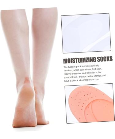 FOMIYES 4 Pairs Silicone Feet Women Socks Bunions Socks Heel Softening Socks Moisture Heel Socks Plantar Socks Silicone Gel Stretchy Gel Socks Moisturiser Foot Socks Silica Gel L 19.5X9.5X1.5CM - Buy Online on GoSupps.com