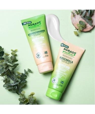 Hair Mask 200ml Natural Nourishing Cosmetics Natural Ingredients Vegan Botanical Natural Ingredients AGRADO Nature - Buy Online on GoSupps.com