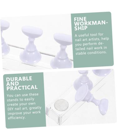 FRCOLOR 2 Sets Nail Checkerboard Nail Stand Holder Nail Stand Display Nail Tip Stand Practice Nail Tip Holder Nail Holder for Press on Nail Stand White Head Japanese Acrylic 2.5x1.4x1.4cm White - Buy Online on GoSupps.com