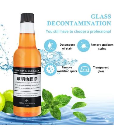 GROVL Car Glass Oil Film Stain Removal Cleaner 150ML Car Mounted Glass Oil Film Remover Oil Film Remover for Glass Invisible Car Windshield Cleaner ZWJ 37.5 ml (Pack of 4) - Buy Online on GoSupps.com