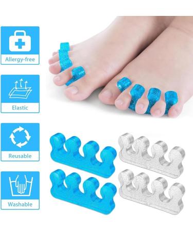 JOCXZI Pack of 4 Toe Separators - Nail Polish Nail Polish Toe Separator Toe Separator Women's Silicone Finger Separator for Overlapping Toes Bunions Hammer Toes Foot Pain Relief - Buy Online on GoSupps.com