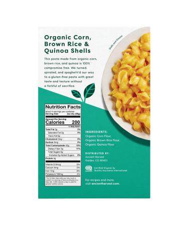 Organic Ancient Harvest Quinoa Shells - 8 oz | Gluten-Free Pasta Option - Buy Online on GoSupps.com