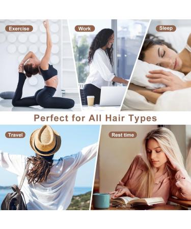 Heatless Curlers - Lock Winders for Beautiful Curls Overnight | DIY Heatless Curls Band for All Hair Types (Brown) - Buy Online on GoSupps.com