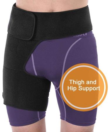 ZJchao Hip Brace - Breathable Unisex Thigh Support for Muscle Strain & Sports Protection | International Shipping - Buy Online on GoSupps.com