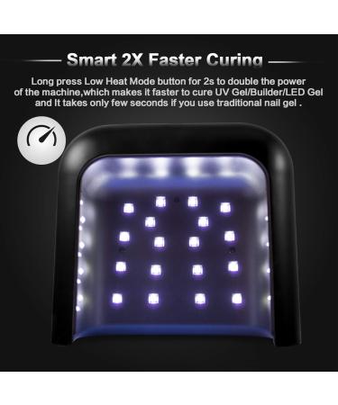 48W LED Nail Dryer Lamp for Gel Polish UV Infrared Sensor 10/30/60/99S Timer 50000 Hours LCD Display Perfect for International Shipping - Buy Online on GoSupps.com