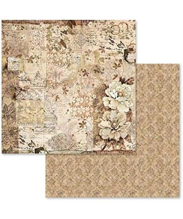 Stamperia International KFT SBBL32 Paper Pad - Double Sided Antique Tips - 12x12 Inches - Multicoloured - Pack of 10 Sheets - Buy Online on GoSupps.com