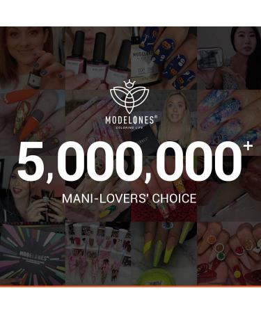 Modelones Pink Silver Glitter Gel Nail Polish 15ML | Soak Off LED Color | A26 - Glitter Pink | 0.5 Fl Oz - Buy Online on GoSupps.com