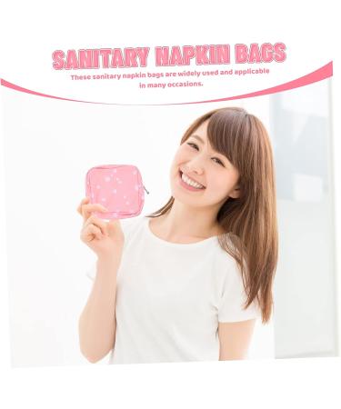 Healifty Aunt's Travel Wallet Organizer Bags - 3 Pcs Set | Cartoon Fashionable Storage Bag for Sanitary Napkins | Period Pad Pouch - Assorted Colors 13X13CM - Buy Online on GoSupps.com