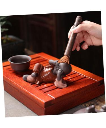 Alipis Tea Pet Chinese Decor Fairy Feng Shui Laughing Buddha Car Decoration Buddha Ornament Maitreya Buddha Figurine Desk Decor Monk Outdoor Statue Three No Purple Clay Decorations Red 13.3X6.5CM - Buy Online on GoSupps.com