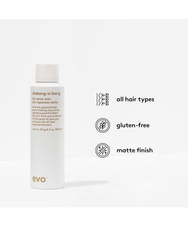 EVO Shebang-a-bang Dry Spray Wax - Provides Texture Flexible Hold and Matte Finish - Styling Hair Spray Wax For All Hair Types Wet or Dry Hair 4.2 Ounce (Pack of 1) - Buy Online on GoSupps.com