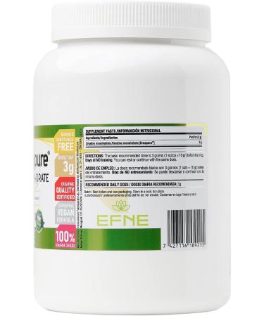 Creatie Monohydrate 100% Pure Creapure | 300g | Ideal for Intensive Sports and Strength Training | Vegan | Optimal Solubility | EFNE |  - Buy Online on GoSupps.com