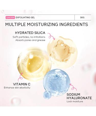 Exfoliating Face Scrub Sakura Skin Clear Scrub Anti Blemish Purify & Refresh Face Scrub Blackhead Remover Korean Skin Care(30g) - Buy Online on GoSupps.com