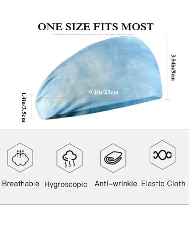 6 Pack Stretchy Sports Headbands for Men - OFFTESTY Moisture Wicking Sweatbands - New Tiedye Design - Buy Online on GoSupps.com