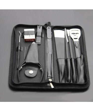Professional Pedicure Callus Shaver & Ingrown Toenail Tools Kit with 10 Blades - Hard Skin Remover and Correction Clippers in Black - Buy Online on GoSupps.com