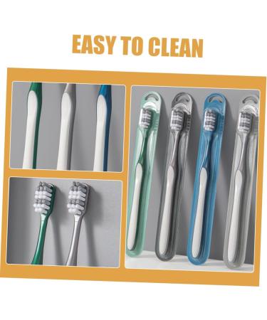 Homsfou 8ST Hard Toothbrush Set - Travel & Household Tooth Cleaning Tools - Reduce Tooth Spots - Durable Plastic & TPR Design - Buy Online on GoSupps.com