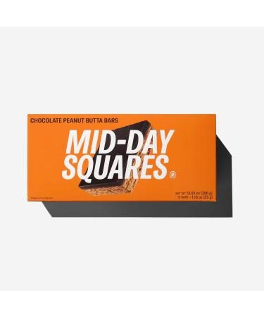 Mid-Day Squares Peanut Butta Protein Chocolate Bars, 1.16 Oz each, 3 Packs (36 Squares) | Made with Real Chocolate, 6g Plant Protein, 4g Fiber, Gluten Free, Plant-Based Peanut Butta 12 Count (Pack of 3) - Buy Online on GoSupps.com