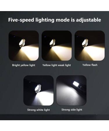 Super Bright Flashlight Waterproof Rechargeable LED White & Yellow Light Telescopic Zoom Torch USB Charging Long-lasting Strong Light Flashlight With Battery Level Display for Camping Hiking Emergen - Buy Online on GoSupps.com