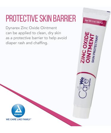 Dynarex Zinc Oxide Ointment 72-Pack 1 oz. Tubes - Skin Barrier Diaper Rash Relief - Buy Online on GoSupps.com