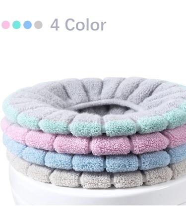 4Pcs Soft Toilet Seat Cover Pads | Thicker, Warmer & Washable | Fits All Oval Toilet Seats - Buy Online on GoSupps.com