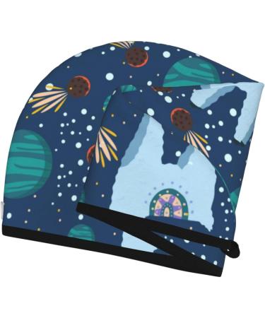 Alpaca Astronaut Microfiber Hair Towel Wrap - Super Absorbent Coral Velvet Quick Dry Cap for Long & Curly Hair | Ideal for Women - Buy Online on GoSupps.com