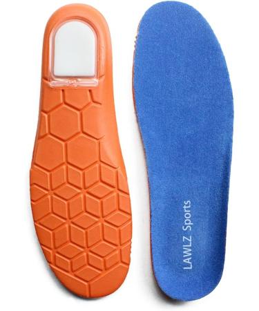 Blue Sport Insoles for Men - Unisex Comfort Insoles for Running Shoes | EU 44/US 11 | Ideal for Active Sports, Walking, Running, Training, Hiking - Buy Online on GoSupps.com
