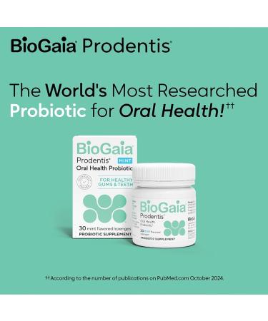 BioGaia Prodentis | Dental Probiotic Lozenges | Promotes Healthy Gums & Teeth | Defends Against Dental Problems | Replenishes Oral Microbiome | Improves Oral Health | Mint Flavor | Pack of 5 - Buy Online on GoSupps.com